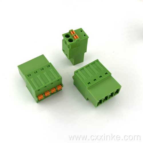 3.81MM Spring Press Type Screwless Terminal Block Socket